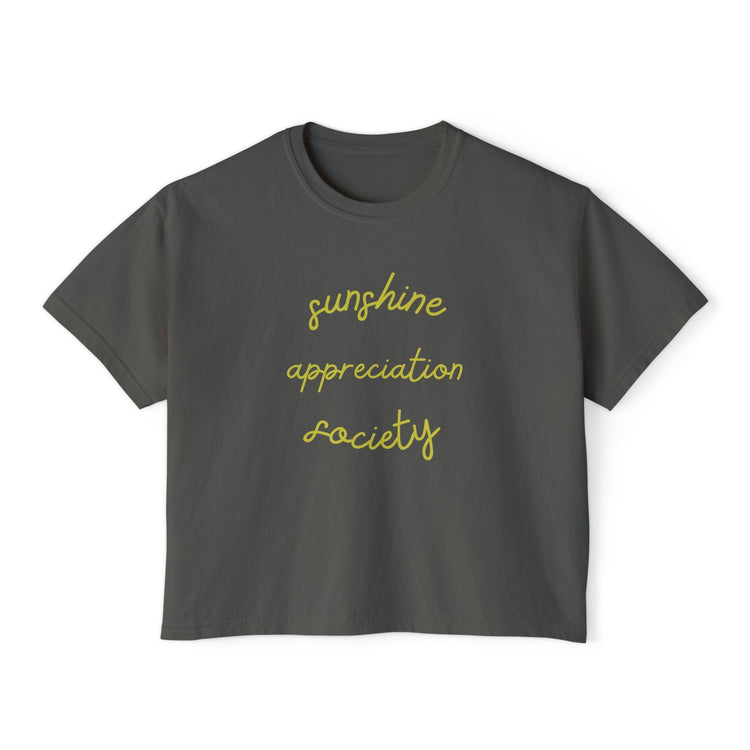 Sunshine Appreciation Society Shirt Sun Lover Gift Summer time tee spring graphic tee perfect shirt for sunny days ahead Printify