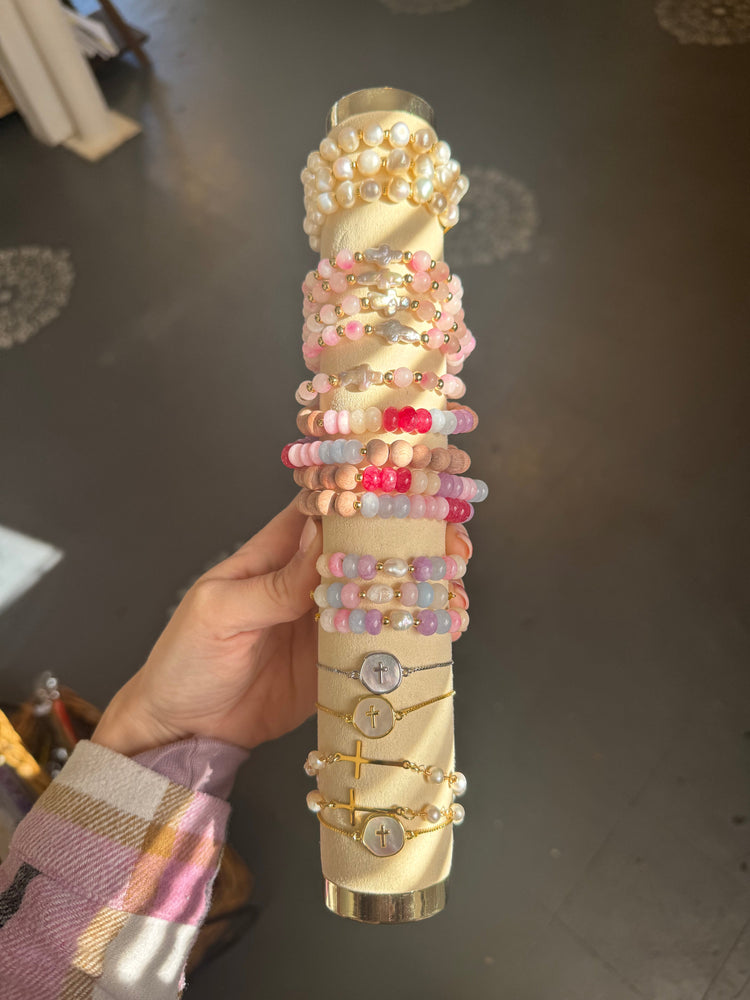 Adjustable Gemstone & Pearl Bracelet Simply Korena