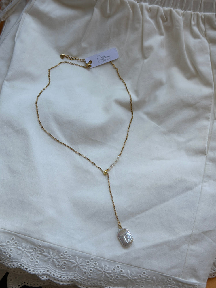 Lariat Pearl Drop Necklace Simply Korena