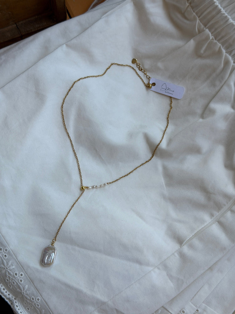 Lariat Pearl Drop Necklace Simply Korena