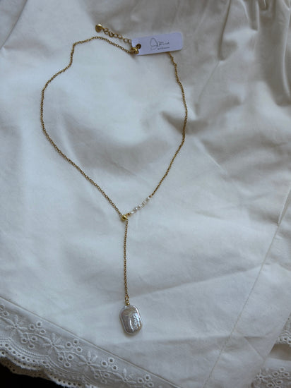 Lariat Pearl Drop Necklace Simply Korena