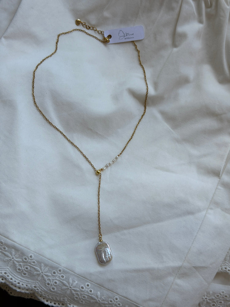 Lariat Pearl Drop Necklace Simply Korena