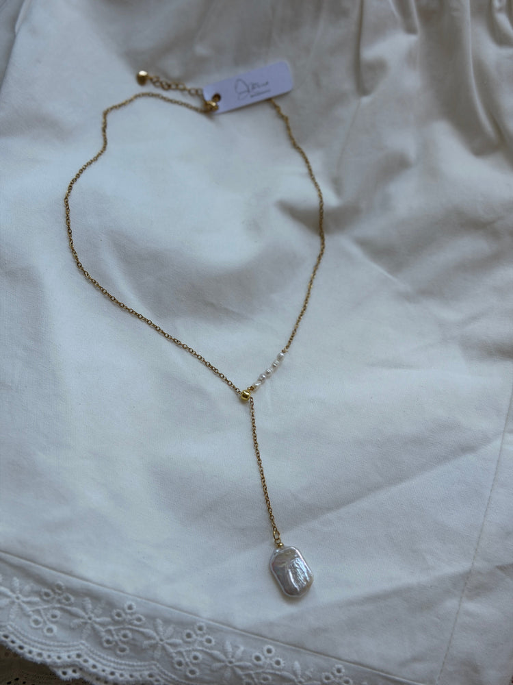 Lariat Pearl Drop Necklace Simply Korena