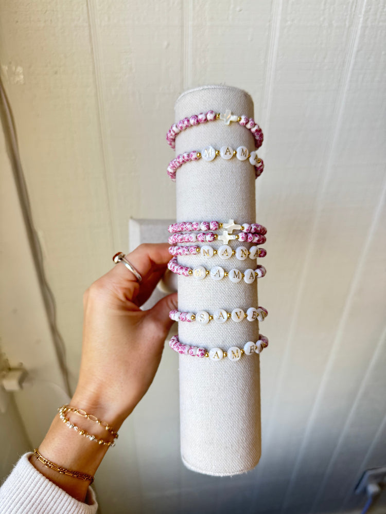 Woman Of God Pearl Word Bracelet Simply Korena