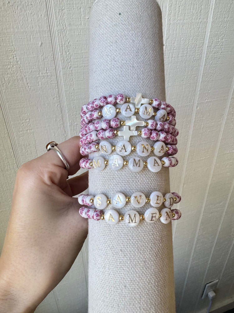 Woman Of God Pearl Word Bracelet Simply Korena