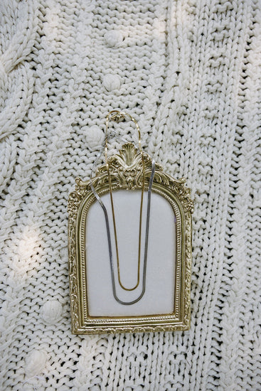 Herringbone Layering Necklace – 16" Tarnish-Free | Gold or Silver Simply Korena