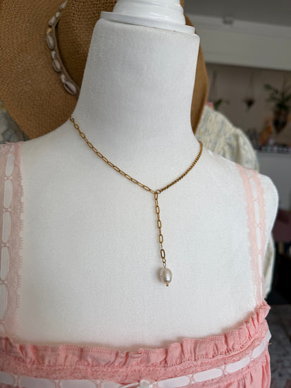 Pearl Lariat Necklace Simply Korena