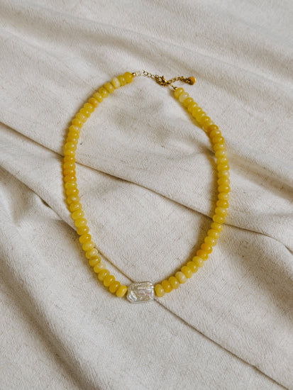 Lemon Drop Beaded Necklace Simply Korena