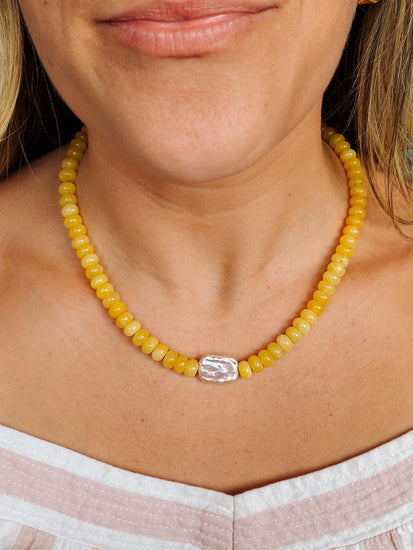 Lemon Drop Beaded Necklace Simply Korena