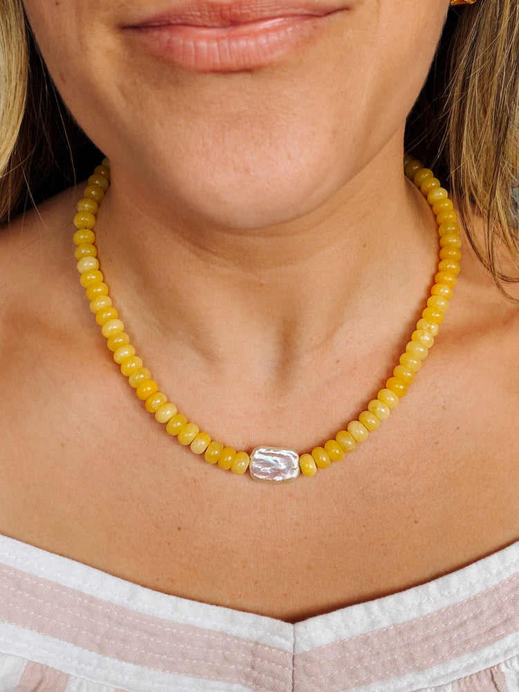 Lemon Drop Beaded Necklace Simply Korena