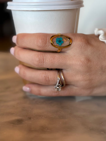 Wild Grace – Handmade Resin Flower Adjustable Ring Simply Korena