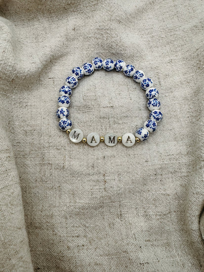 Pearl MAMA Ceramic Floral Bracelet - A Simply Korena Staple 💙✨ Simply Korena