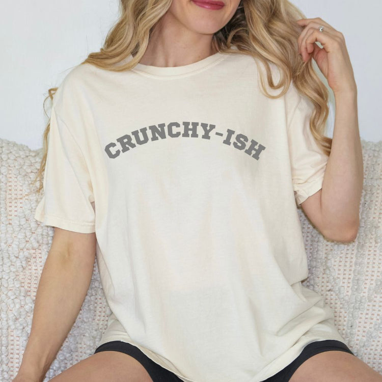 Crunchy-ish Mama Tee – Comfort Colors Natural Living Shirt Printify