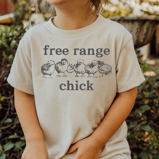 Free Range Kid Tee – Toddler Chicken Lover Shirt | Homestead Chick Vibes Printify
