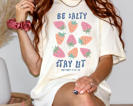 A Simply Korena shirt with an inspirational, faith-centered quote, promoting intentional living through a gentle, encouraging design