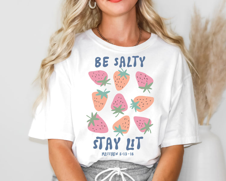 A Simply Korena shirt with an inspirational, faith-centered quote, promoting intentional living through a gentle, encouraging design